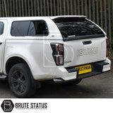Isuzu D-Max Truckman GLS Hardtop Canopy with remote locking, features tinted sliding windows and black alloy wheels for enhanced security and style.