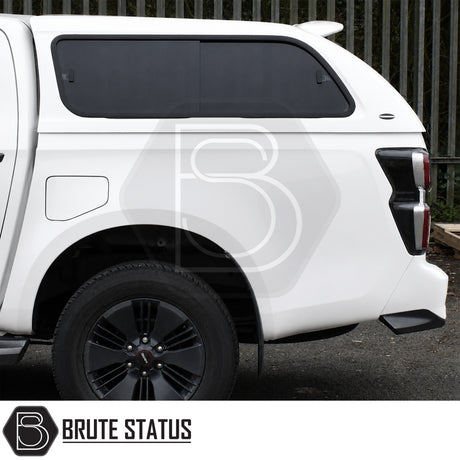 Premium pickup canopy for Isuzu D-Max featuring sliding lockable windows and extra secure load space