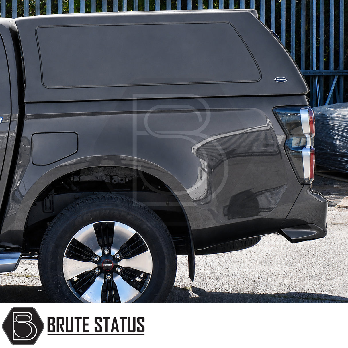 Truckman RS commercial hardtop fitted to Isuzu D-Max with secure solid-sided construction and clamp-fit installation