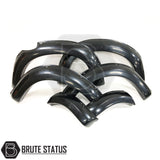 Isuzu D-Max 2016-2019 wide arch kit, ABS plastic, sleek black design, reversible installation, fasteners for look only, compatible with post-facelift double cab models.