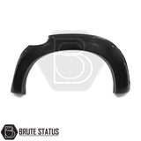 2016-2019 Isuzu D-Max wide arch fender flares, durable ABS, smooth black finish, reversible fit, installation uses underside fasteners, stainless steel bolts for styling.