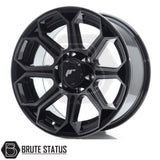 JR Wheels JRX11 alloy wheel in Gloss Black with Machined Face, 18x9 size, PCD 6x139.7 or 6x114.3, offset ET25, centre bore 110. Comes as a set of 4 with correct spigot rings and includes wheel nuts.