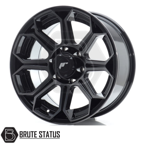 JR Wheels JRX11 alloy wheel in Gloss Black with Machined Face, 18x9 size, PCD 6x139.7 or 6x114.3, offset ET25, centre bore 110. Comes as a set of 4 with correct spigot rings and includes wheel nuts.