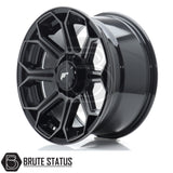 JR Wheels JRX11 alloy wheel in Gloss Black with Machined Face, 18x9 size, PCD 6x139.7 or 6x114.3, offset ET25, centre bore 110. Comes as a set of 4 with correct spigot rings and includes wheel nuts.