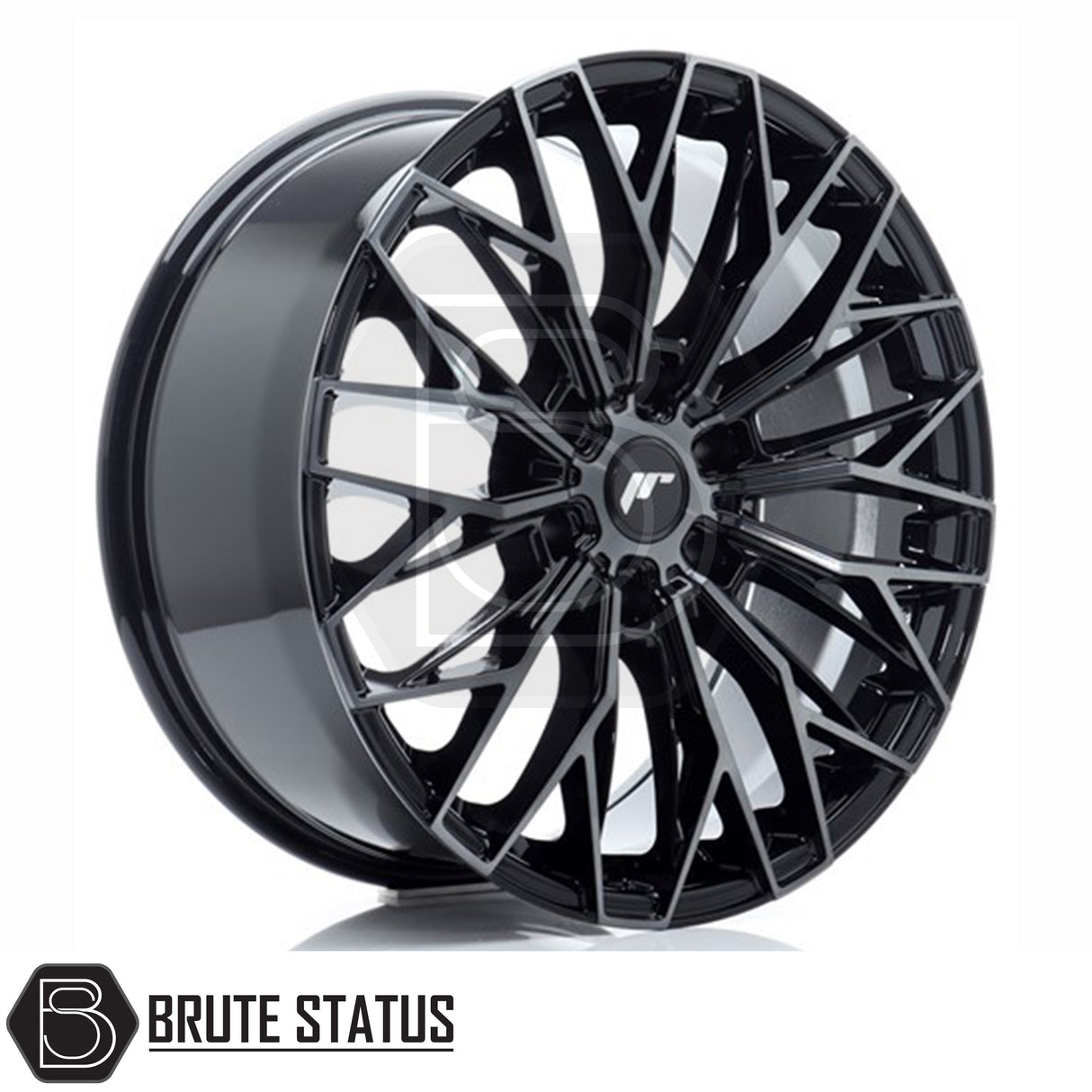 JR Wheels JRX12 alloy wheel in Black with Machined Tinted Face, 20x9 size, PCD 6x139.7 or 6x114.3, offset ET20, centre bore 110 (6x139.7) or 66.1 (6x114.3). Comes as a set of 4 with correct spigot rings and includes wheel nuts.