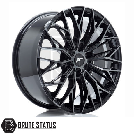 JR Wheels JRX12 alloy wheel in Black with Machined Tinted Face, 20x9 size, PCD 6x139.7 or 6x114.3, offset ET20, centre bore 110 (6x139.7) or 66.1 (6x114.3). Comes as a set of 4 with correct spigot rings and includes wheel nuts.