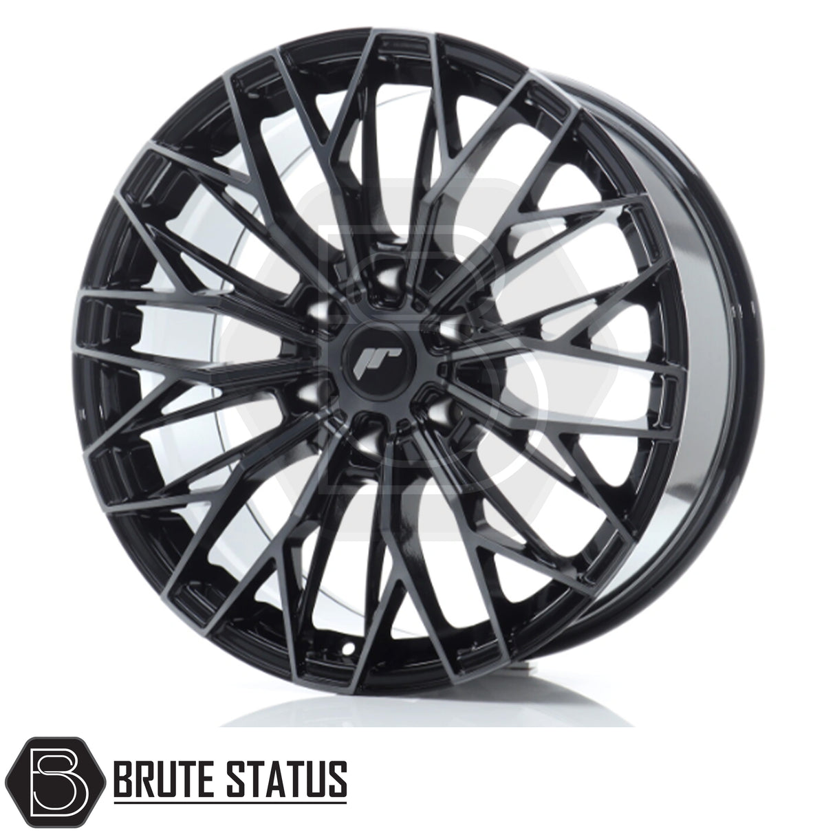 JR Wheels JRX12 alloy wheel in Black with Machined Tinted Face, 20x9 size, PCD 6x139.7 or 6x114.3, offset ET20, centre bore 110 (6x139.7) or 66.1 (6x114.3). Comes as a set of 4 with correct spigot rings and includes wheel nuts.
