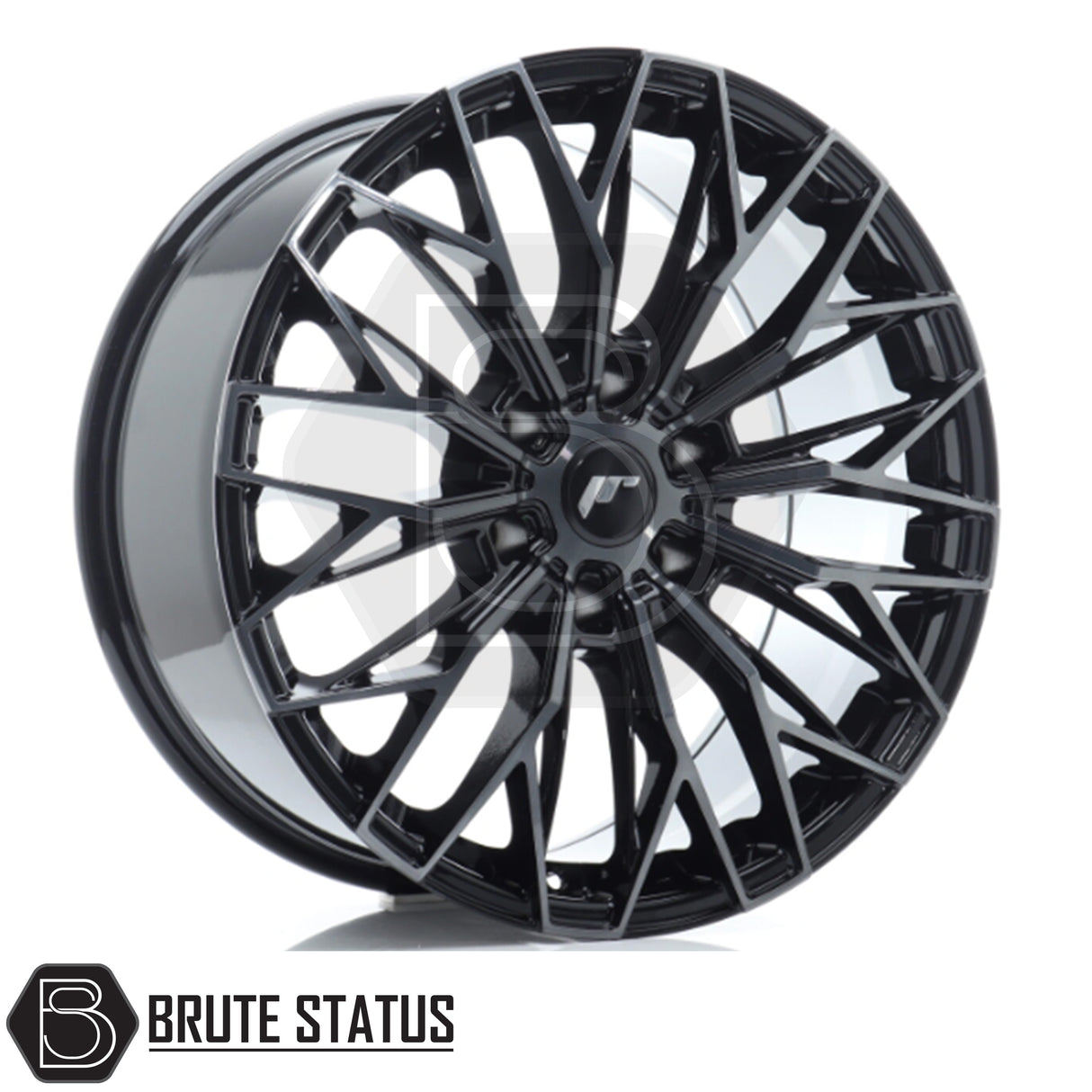 JR Wheels JRX12 alloy wheel in Black with Machined Tinted Face, 20x9 size, PCD 6x139.7 or 6x114.3, offset ET20, centre bore 110 (6x139.7) or 66.1 (6x114.3). Comes as a set of 4 with correct spigot rings and includes wheel nuts.
