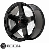 JR Wheels JRX5 alloy wheel in Matt Black, available in sizes 18x9 ET20 6x139.7, 18x9 ET15 6x114.3, 20x9 ET20 6x139.7, 20x9 ET20 5x120, and 20x9 ET20 6x114.3. Includes compatible wheel nuts.