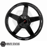 JR Wheels JRX5 alloy wheel in Matt Black, available in sizes 18x9 ET20 6x139.7, 18x9 ET15 6x114.3, 20x9 ET20 6x139.7, 20x9 ET20 5x120, and 20x9 ET20 6x114.3. Includes compatible wheel nuts.