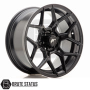 JR Wheels JRX9 alloy wheel available in Matt Black or Gloss Black with Machined Face, 18x9 size, PCD options 6x139.7 or 6x114.3, offset ET18. Compatible with internal drive wheel nuts