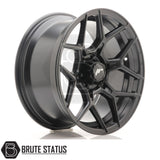 JR Wheels JRX9 alloy wheel available in Matt Black or Gloss Black with Machined Face, 18x9 size, PCD options 6x139.7 or 6x114.3, offset ET18. Compatible with internal drive wheel nuts