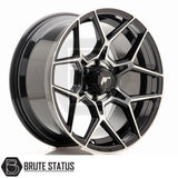 JR Wheels JRX9 alloy wheel available in Matt Black or Gloss Black with Machined Face, 18x9 size, PCD options 6x139.7 or 6x114.3, offset ET18. Compatible with internal drive wheel nuts
