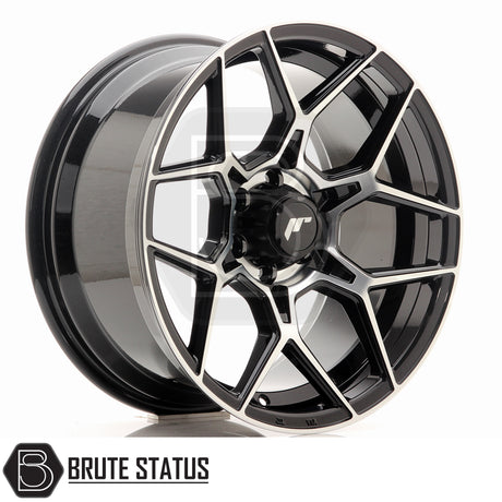 JR Wheels JRX9 alloy wheel available in Matt Black or Gloss Black with Machined Face, 18x9 size, PCD options 6x139.7 or 6x114.3, offset ET18. Compatible with internal drive wheel nuts