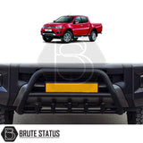 Matte black stainless steel city bar for Mitsubishi L200 Series 4 2006-2014 – bumper protection with easy DIY installation and TÜV certification