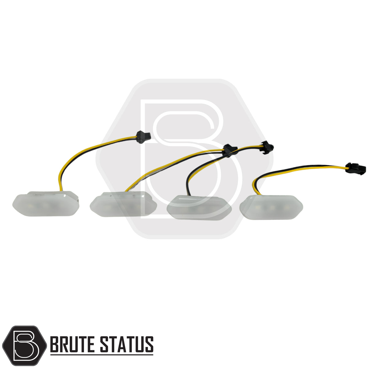 White LED front grille lights for Ford Ranger Raptor style grille 4 piece 12V lighting kit for pickup truck front end styling upgrade