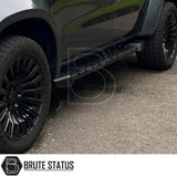 SsangYong Grand Musso 2018-2021 heavy duty carbon steel side steps matte black pickup accessory non LED