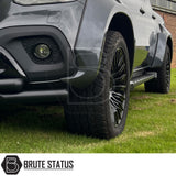 Matte black steel running boards for SsangYong Grand Musso 2018-2021 TÜV certified side steps
