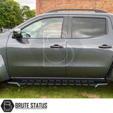 SsangYong Musso 2018-2021 heavy duty matte black side steps pickup accessories non LED version