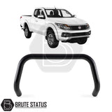 Matte Black A-Bar nudge bar for Fiat Fullback pickup truck (2015–2019), designed for bumper protection and enhanced styling.