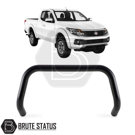 Matte Black A-Bar nudge bar for Fiat Fullback pickup truck (2015–2019), designed for bumper protection and enhanced styling.
