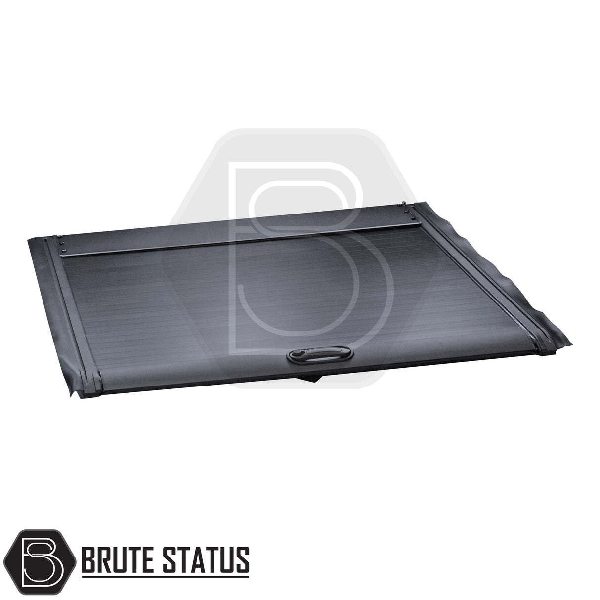 Black manual roller shutter for mitsubishi l200 2015-2019 pickup truck. Durable, high-quality design for secure cargo protection and easy manual operation