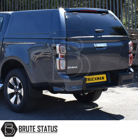 Maxus T90EV 2022+ Truckman RS Hardtop Canopy on Isuzu D-Max, featuring a glazed rear window and remote locking, ideal for enhanced security and utility.