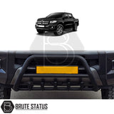 Matte black stainless steel city bar for Mercedes X-Class – bumper protection with easy DIY installation and TÜV certification