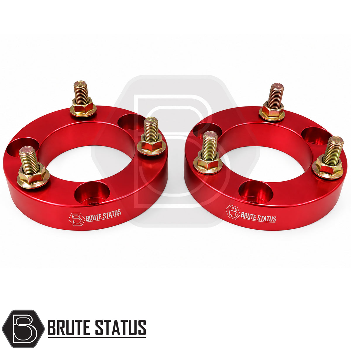 Mercedes X-Class front suspension lift spacers 32mm anodised aluminium shock spacers designed for approximately 2 to 2.5 inch lift with rear spacers