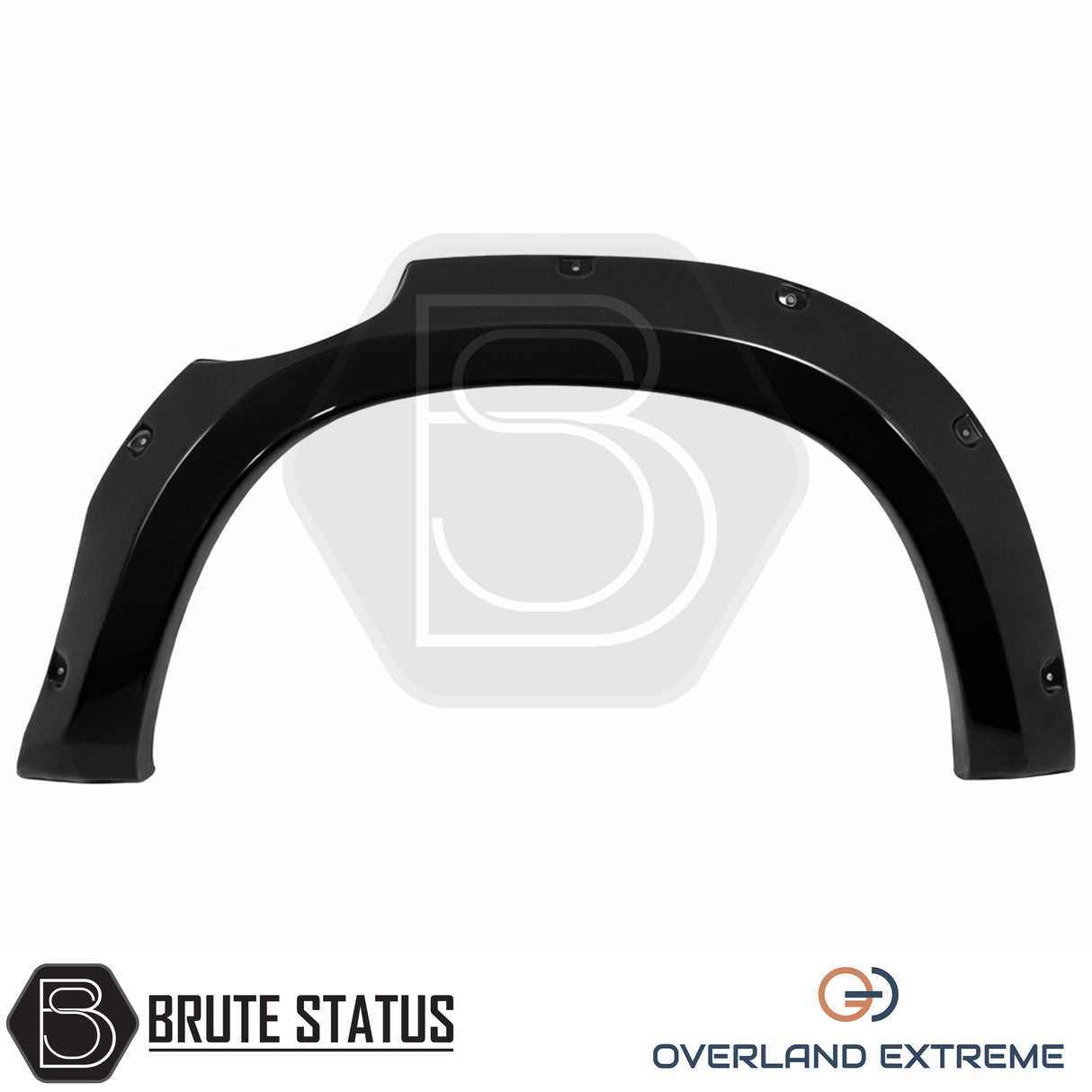 Mercedes X-Class riveted overfender kit in gloss black, precision-fit wheel arch flares for Double Cab pickup trucks.