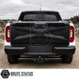 Mercedes X-Class 2017-2020 full tailgate protector in matte black ABS plastic with durable scratch-resistant cladding and no-drill installation