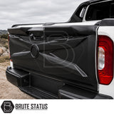 Mercedes X-Class tailgate trim protector in matte black featuring high-strength ABS construction, UV resistance and factory-style fitment