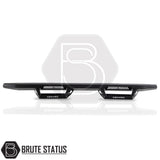 Matte black heavy duty carbon steel powder coated side steps with mounting hardware and instructions for easy and straightforward installation into existing points. 