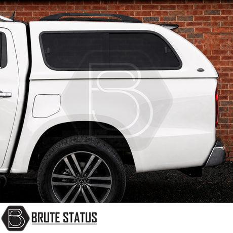 Mercedes X-Class GLS canopy with roof bars sliding side windows and bulkhead window ideal for pets ventilation and travel