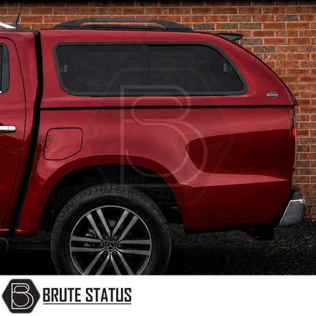 Mercedes X-Class canopy with roof bars 2017-2020 Truckman GLS hardtop for carrying bikes ladders and roof cargo