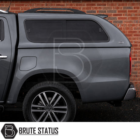Mercedes X-Class GLS hardtop canopy 2017-2020 with roof bars sliding windows for airflow access and premium finish