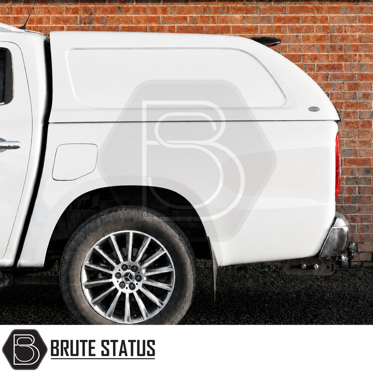 Truckman L-Series canopy for Mercedes X-Class 2017-2020 cab height hardtop with remote locking and solid side panels for secure load bed storage