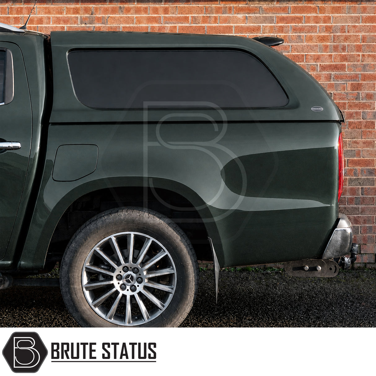 Truckman L-Series canopy Mercedes X-Class 2017-2020 heavy duty hardtop with solid sides and heated rear window for year round use