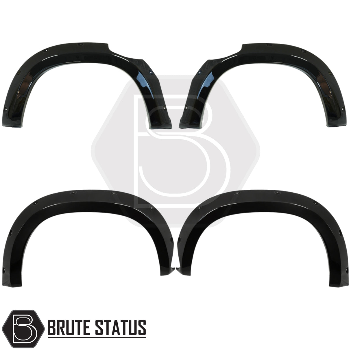 Mercedes X-Class 2017-2020 wide arch kit riveted style gloss black Overland Extreme wheel arch extensions