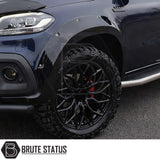Overland Extreme gloss black wide wheel arches for Mercedes X-Class 2017-2020 double cab off-road fender flare kit