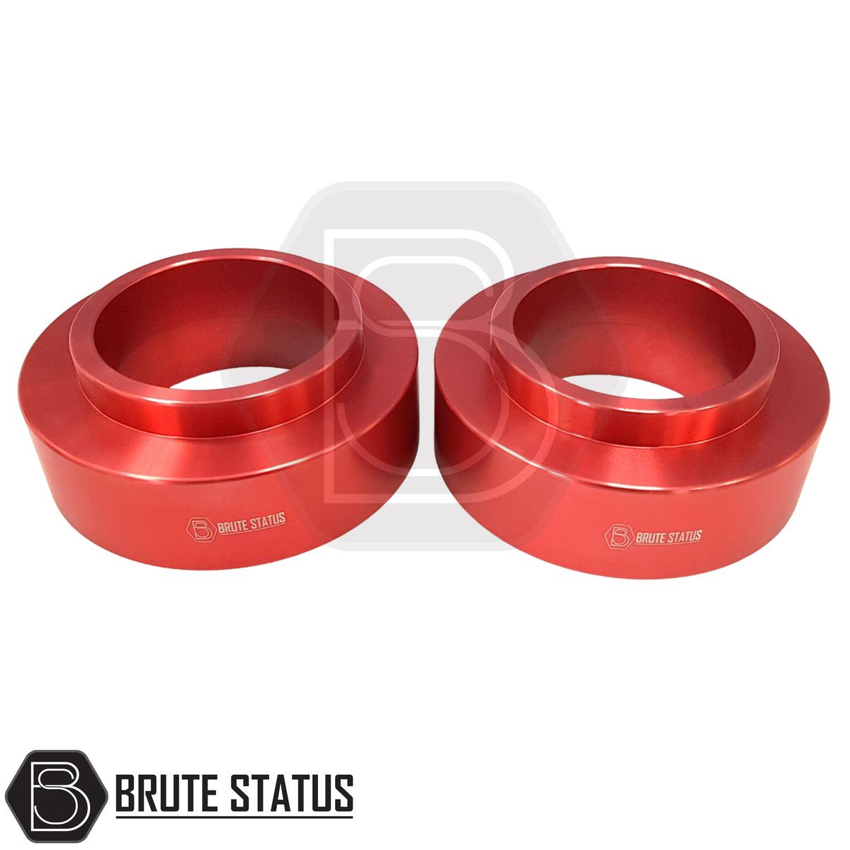 Mercedes X-Class 50mm rear strut spacers forged from 6061-T6 aluminium with heat treated studs and nuts for rear suspension lift