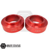 Mercedes X-Class 50mm rear strut spacers forged from 6061-T6 aluminium with heat treated studs and nuts for rear suspension lift