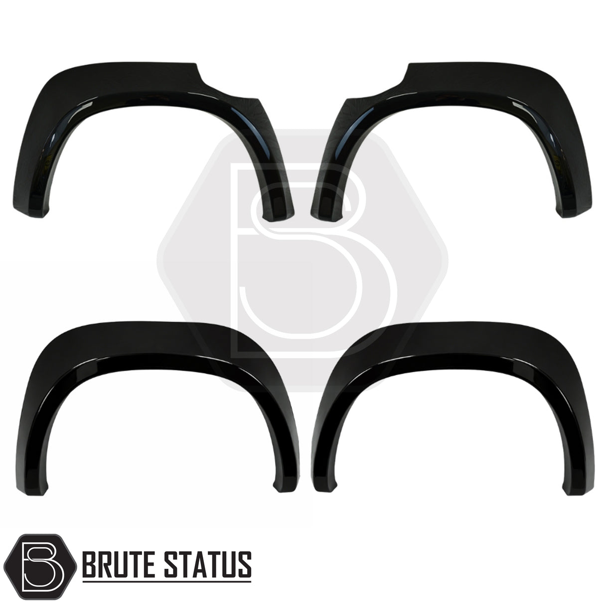 Mercedes X-Class 2017-2020 smooth gloss black wide arch kit Overland Extreme wheel arch extensions