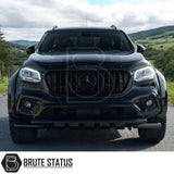 Matte black Overland Extreme wide wheel arch extensions fitted to Mercedes X-Class 2017-2020 double cab