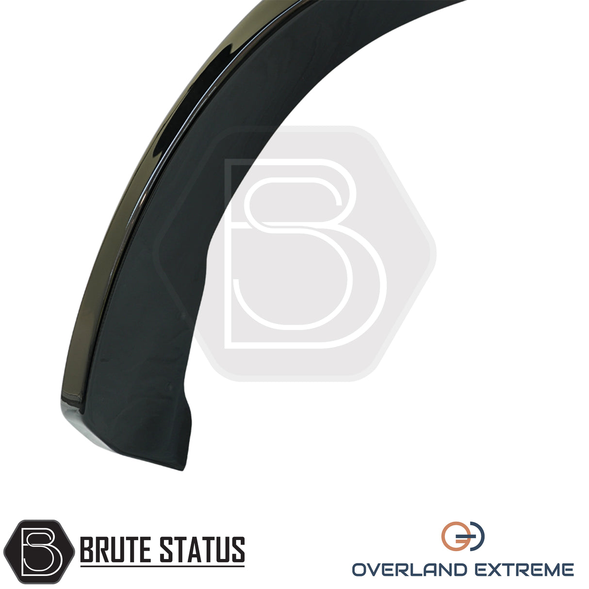 Mercedes X-Class smooth gloss black wheel arch flare set featuring Overland Extreme styling and professional rubber seal installation.