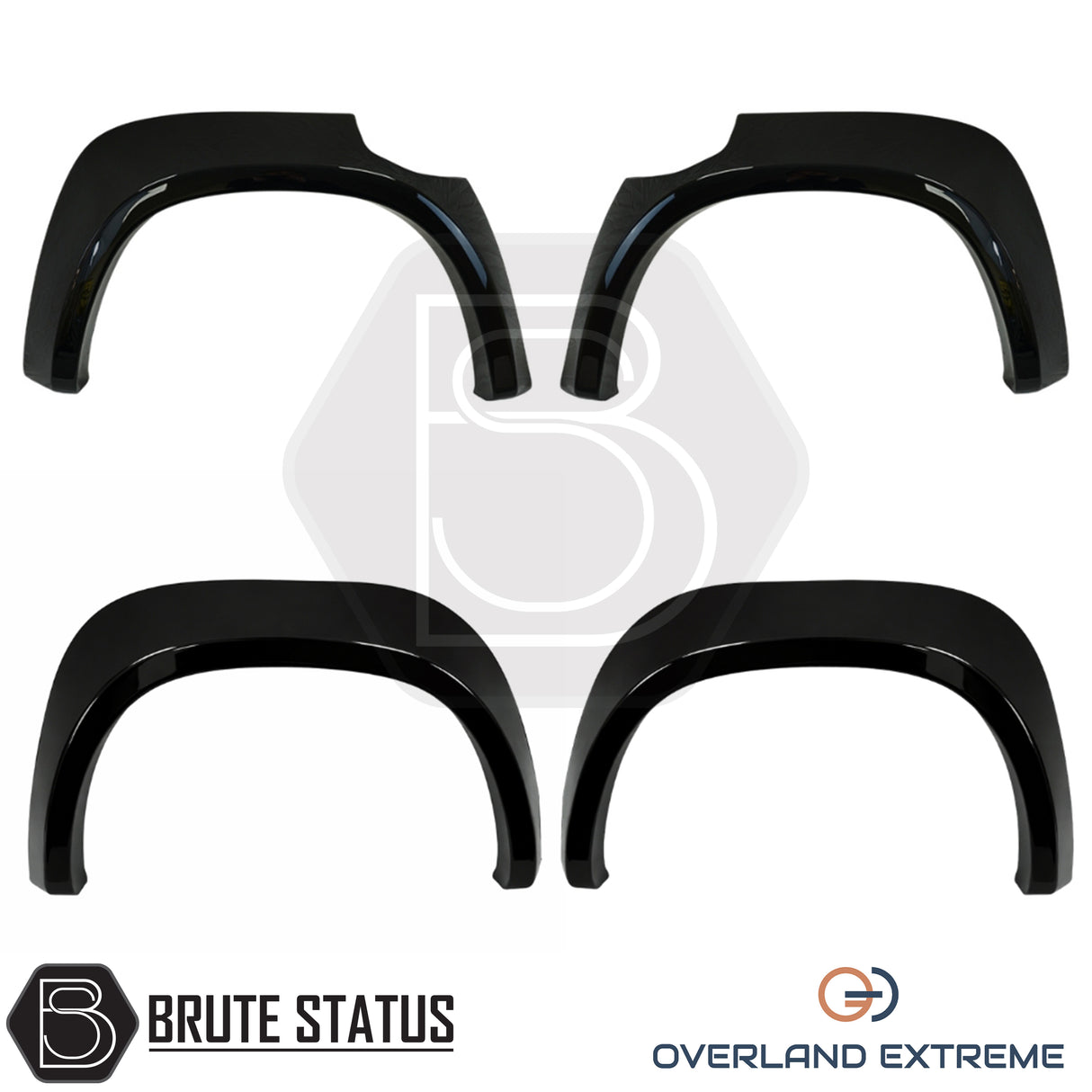 Gloss black Mercedes X-Class smooth wide arch kit featuring precision CAD-designed wheel arch flares for 2017-2020 models.