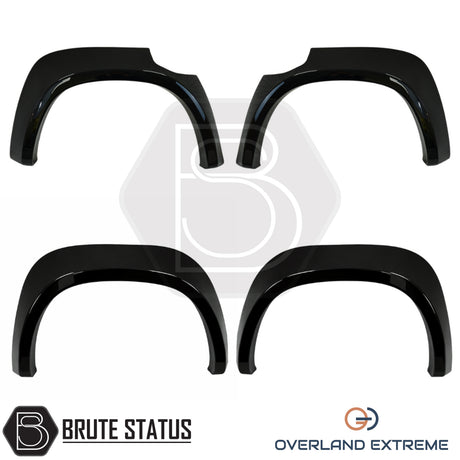 Gloss black Mercedes X-Class smooth wide arch kit featuring precision CAD-designed wheel arch flares for 2017-2020 models.