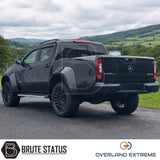 Mercedes X-Class 2017-2020 smooth wheel arch flare kit in gloss black, premium aftermarket styling upgrade for pickup trucks.