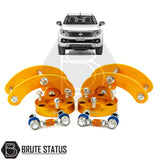 Brute status suspension lift kit and anti roll bar links in gold for fiat fullback 2015-2019 pickup truck