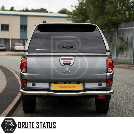 Mitsubishi L200 2010-2015 Truckman GLS Hardtop Canopy, featuring lockable sliding windows and integrated remote locking, enhancing storage and security for pick-up trucks.